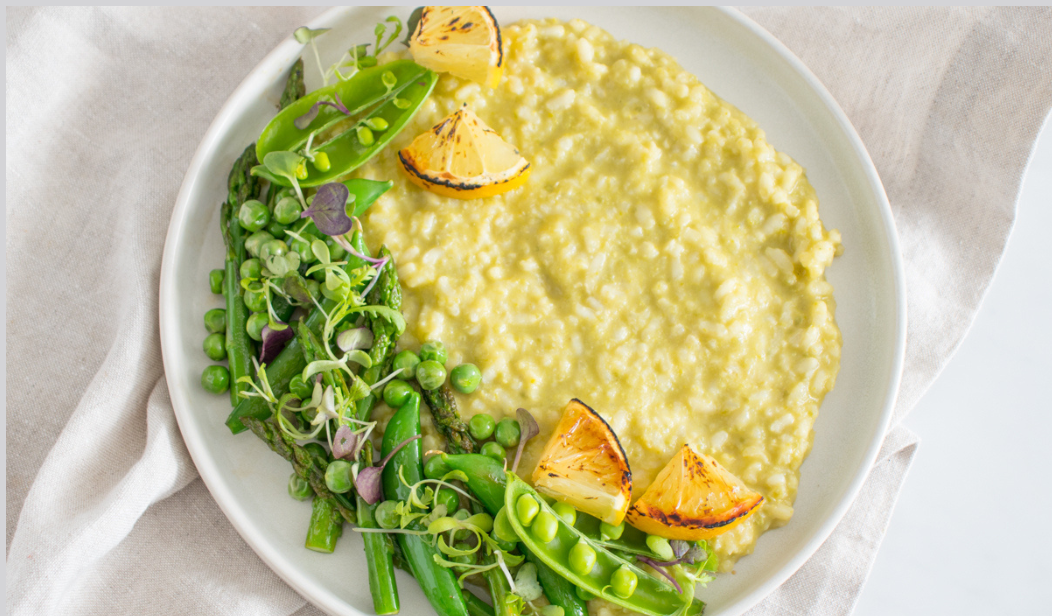 PEA PESTO & GRILLED LEMON RISOTTO