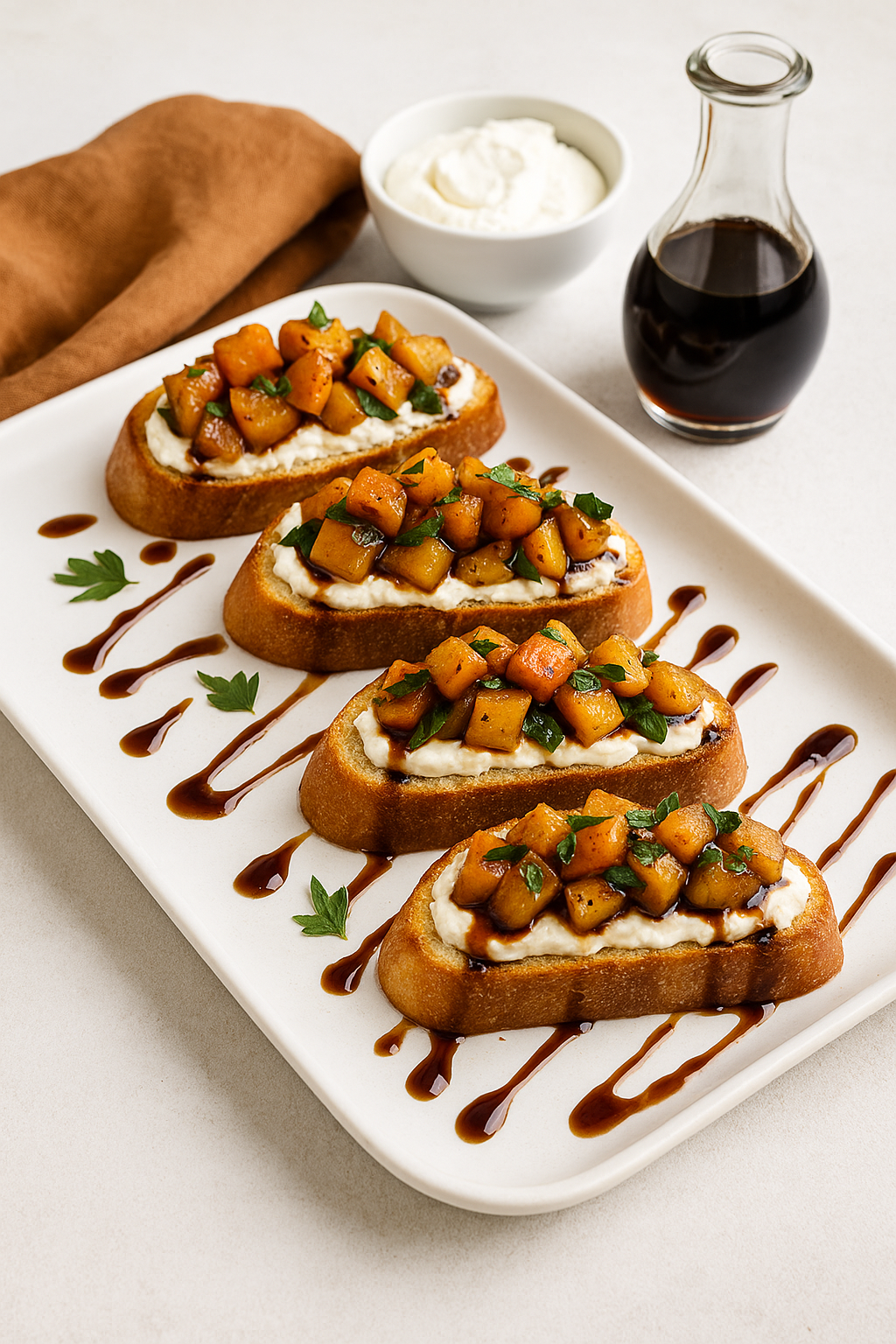 BUTTERNUT SQUASH & APPLE  BRUSCHETTA