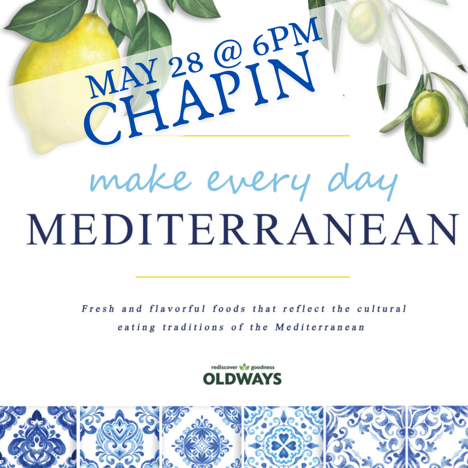 Make Every Day Mediterranean - Tapas, Presentation, and Guided Tasting